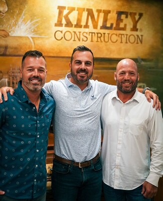 Josh Crisafulli, Chief Commercial Officer, Rennie Crisafulli, President, and Jimmy Kinley, sixth-generation CEO of Kinley Construction.