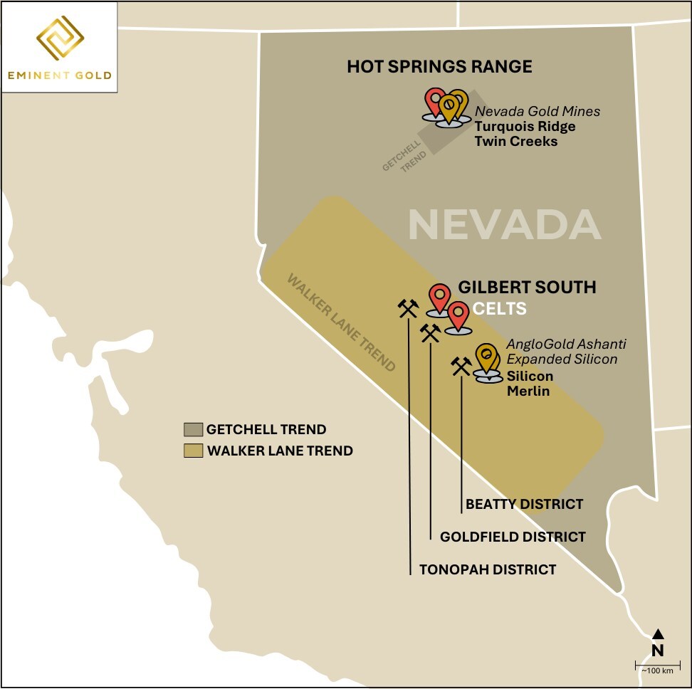 Figure 3. Eminent’s Project Locations Map with Regional Context (CNW Group/Eminent Gold Corp.) Figure 3. Eminent’s Project Locations Map with Regional Context (CNW Group/Eminent Gold Corp.)