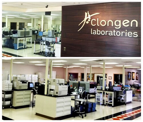 Clongen Laboratories is a global leader in molecular diagnostics for infections diseases, contract research services and pre-clinical trial support. With an diverse pathogen detection menu of more than 250 infectious agents, an active CLIA certification since 2004, a recent CAP accreditation and clinical laboratory licenses in five states, Clongen Laboratories is positioned to meet market needs in molecular diagnostics and research support services. Clongen Laboratories is a global leader in molecular diagnostics for infections diseases, contract research services and pre-clinical trial support. With an diverse pathogen detection menu of more than 250 infectious agents, an active CLIA certification since 2004, a recent CAP accreditation and clinical laboratory licenses in five states, Clongen Laboratories is positioned to meet market needs in molecular diagnostics and research support services.