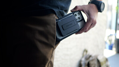 The new and improved 5,000mAh Magnetic Power Bank with Stand offers more power and convenience in a compact, powerful charger, featuring ROKFORM durability, all in one.