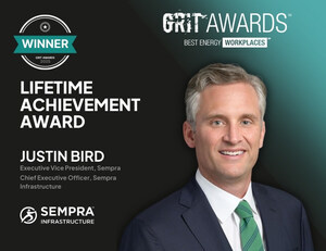 Sempra Infrastructure Justin Bird Honored with the 2025 Lifetime Achievement GRIT Award