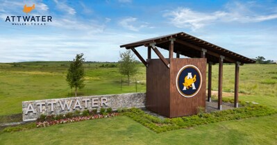 Attwater new master-planned community entrance monument in Waller, TX.