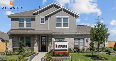 Empire Homes model home at Attwater master-planned community in Waller, TX.