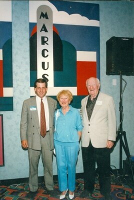 Greg Marcus at Marcus Theatres with his grandparents, Ben and Celia Marcus
