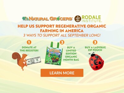 Natural Grocers aims to raise <money>$100,000</money> for Rodale Institute by September 30 with three convenient in-store fundraising opportunities.