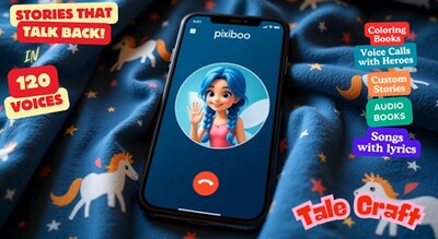 Tale Craft brings stories to life with interactive voice calls from characters - over 120 voices available for kids' favorite heroes.