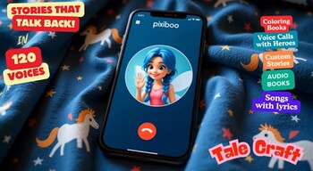 Tale Craft brings stories to life with interactive voice calls from characters - over 120 voices available for kids' favorite heroes. Tale Craft brings stories to life with interactive voice calls from characters - over 120 voices available for kids' favorite heroes.