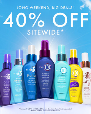 It's a 10 Enterprises Announces Massive 40% Off Labor Day Weekend Sale Across All Brands