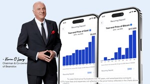 Kevin O'Leary's Beanstox Launches Simple &amp; Straightforward Investing in Bitcoin and Gold