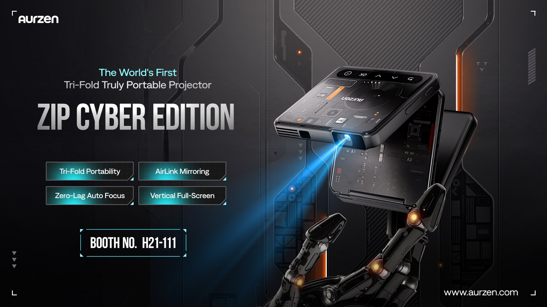 Aurzen presenta el proyector ZIP Cyber Edition en IFA 2025