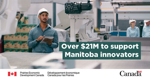 Minister Olszewski announced federal investment to boost innovation, grow and create jobs in Manitoba’s manufacturing sector (CNW Group/Prairies Economic Development Canada)