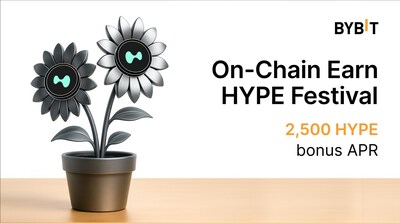 Bybit On-Chain Earn Launches HYPE Festival:  Gateway to Hyperliquid Ecosystem  Opportunities (PRNewsfoto/Bybit)
