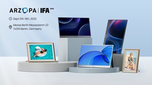 Arzopa präsentiert auf der IFA 2025 tragbare Displays und digitale Bilderrahmen der nächsten Generation