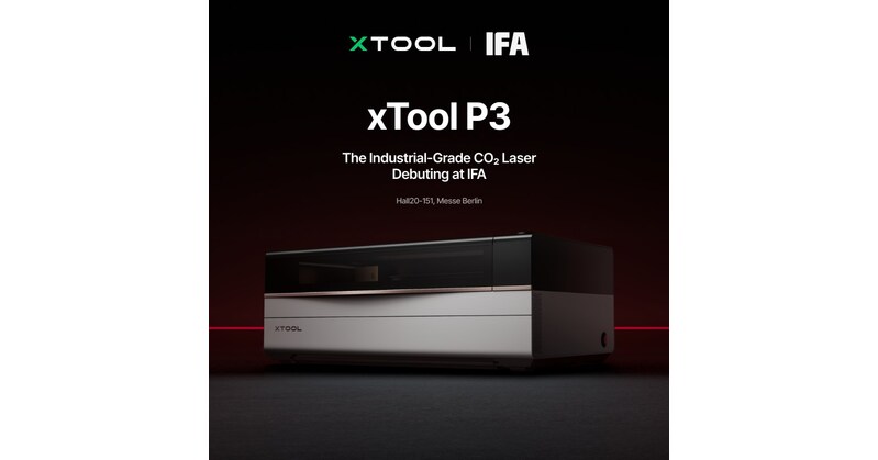 Die Zukunft der CO₂-Laser ist da: xTool bringt den Laserschneider P3 vor seinem Deb&uuml;t auf der IFA 2025 auf den Markt