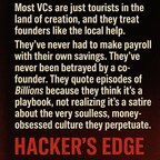 "Most VCs are just tourists in the land of creation, and they treat founders like the local help. My rule is simple: never take money from someone whose scar tissue you don't respect."