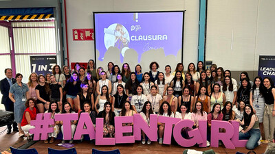 Participants of the Clarios Lighthouse Initiative and STEM Talent Girl program in Spain gather for the closing event. United by the Participants of the Clarios Lighthouse Initiative and STEM Talent Girl program in Spain gather for the closing event. United by the