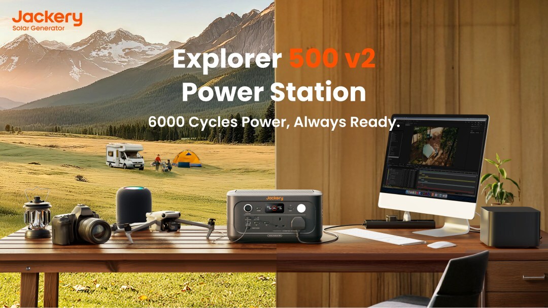 Jackery Explorer 500 v2 Sets New Standards: Smallest Power Station in Its Class with Double the Lifespan