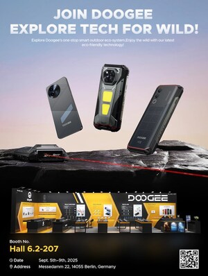 DOOGEE "Tech For The Wild" -- Rugged Innovation Meets Outdoor Freedom at IFA 2025 Berlin