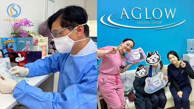 Dr. Gareth Ho (Left) and Dr. Angela Zhang (Right), both with Smartee's Disney Authorized Clear Aligner Products