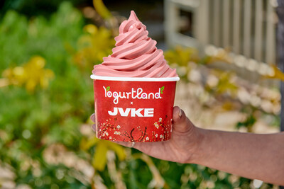 Yogurtland teams up with Singer-Songwriter, Record Producer, and Multi-Platinum Artist, JVKE, for a limited-time “this is what red velvet tastes like” frozen yogurt flavor, with exclusive toppings, a branded cup and a branded spoon (Sept. 1 to Oct. 19). Plus, a giant spoon drops Oct. 7 for National Spoon Day.