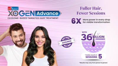 Dr Batra's® launches XOGEN Advance Treatment in the UAE, powered by 36 billion exosomes for advanced hair regrowth. (PRNewsfoto/Dr Batra's® Healthcare)
