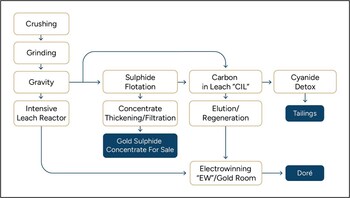 Figure 4: Queensway PEA processing flowsheet. (CNW Group/New Found Gold Corp.) Figure 4: Queensway PEA processing flowsheet. (CNW Group/New Found Gold Corp.)