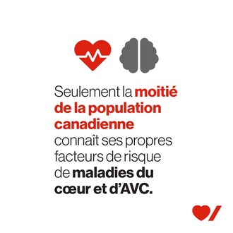 Seulement la moitié de la population canadienne connaît ses propres facteurs de risque de maladies du cœur et d'AVC. (Groupe CNW/Fondation des maladies du cœur et de l'AVC)
