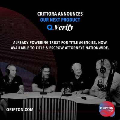 Crittora launches Qripton Verify, a secure document delivery solution designed to protect title companies, closing attorneys, and real estate professionals from rising threats like wire fraud and email spoofing.