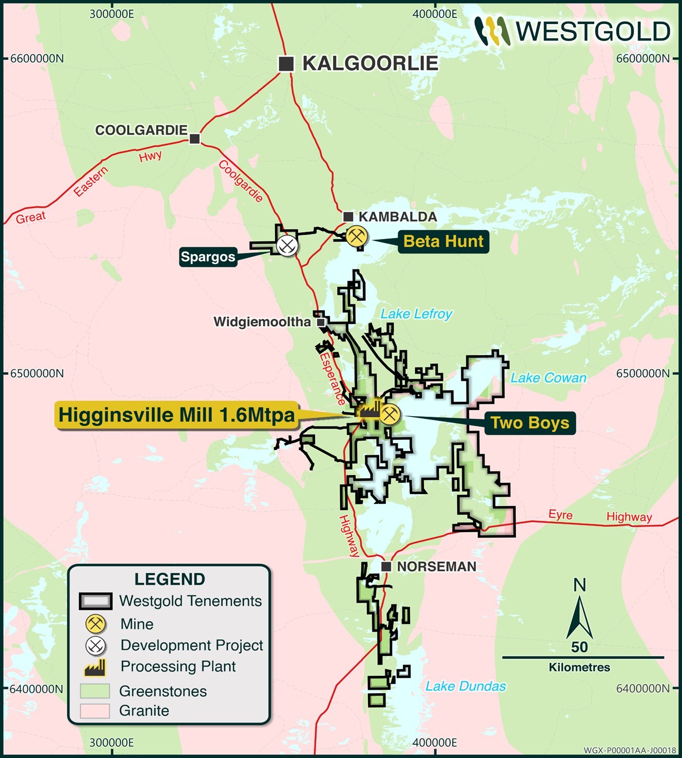 Figure 4 – Southern Goldfields Project Area (Higginsville Processing Hub). (CNW Group/Westgold Resources Limited)