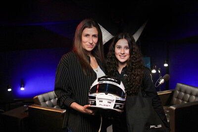 Flavia Tata Nardini, Co-Founder & CEO of Fleet Space, and Joanne Ciconte, F1 Academy Driver Flavia Tata Nardini, Co-Founder & CEO of Fleet Space, and Joanne Ciconte, F1 Academy Driver
