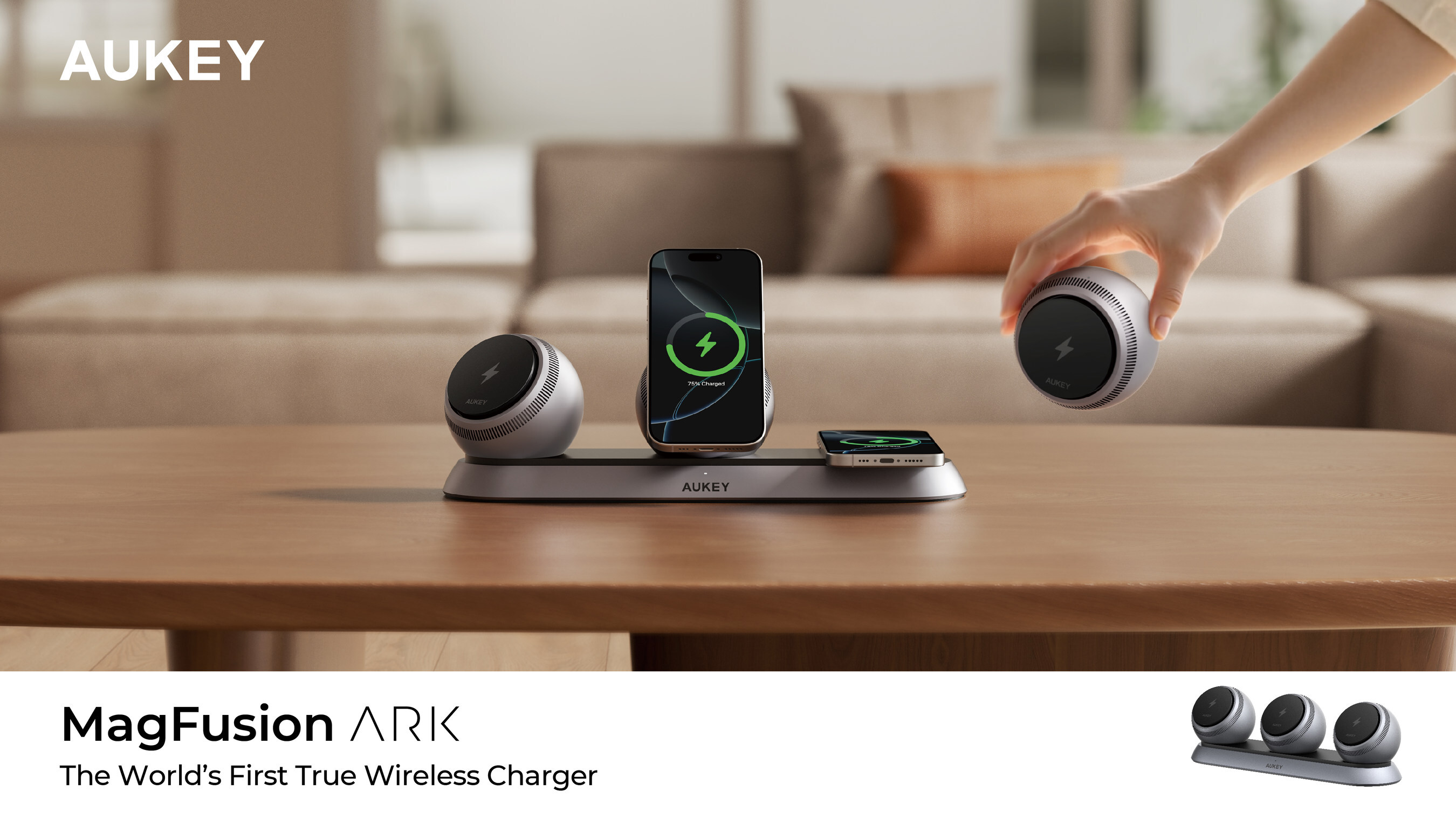 AUKEY Unveils MagFusion Ark, the World's First Modular True Wireless Charger, at IFA 2025