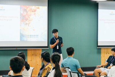 Program Co-Founder Zack Cao delivered the opening address on the first day of the Next Generation Philanthropy Leadership Program