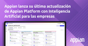 Appian lanza su última actualización de Appian Platform con Inteligencia Artificial para las empresas