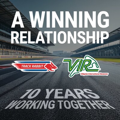 Track Rabbit Celebrates 10 years with Virginia International Raceway (PRNewsfoto/Track Rabbit)