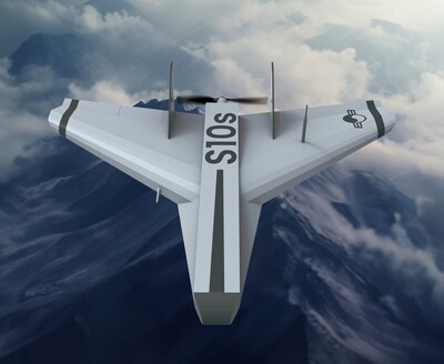 The S10s loitering munition drone, part of the PabloM defense portfolio, can fly for 30 minutes and strike simultaneously from multiple angles.