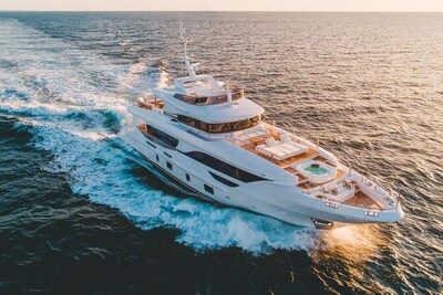 The Benetti 95 Delfino accommodates up to 10 guests in five well-appointed staterooms.