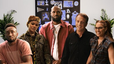 LeBron James announces "The Main Thing" series with guests Tony Hawk, Teyana Taylor, Marques Brownlee, and Melody Ehsani.