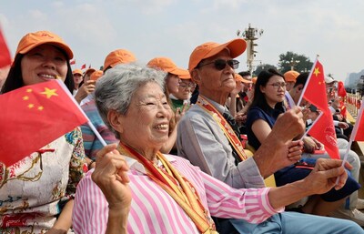 Guests attend the grand gathering to commemorate the 80th anniversary of the victory in the Chinese People’s War of Resistance Against Japanese Aggression and the World Anti-Fascist War in Beijing on September 3 (XINHUA)