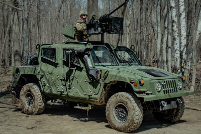 The Saber offers similar protection levels of much larger vehicles in the same footprint of the battle-proven HUMVEE platform.