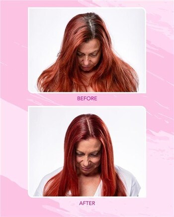 Before and after results using Keratin Complex®’s Perfect Color Service.