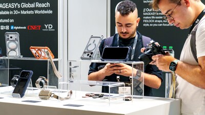 Visitors are testing our flagship iPhone 17 Odyssey cases