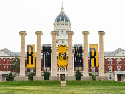 The iconic Columns stand in front of Jesse Hall on the campus of the University of Missouri. The flagship, land-grant university in Missouri, Mizzou is counted among America's leading research universities.
