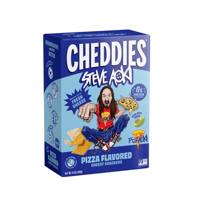 Steve Aoki Drops Pizza-Flavored Cheddies--A Bold New Twist on