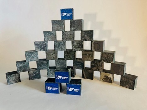 NdFeB alloy sintered blocks (45H grade) using Energy Fuels’ NdPr oxide; Sintered blocks are REPMs prior to milling and magnetization (CNW Group/Energy Fuels Inc.)