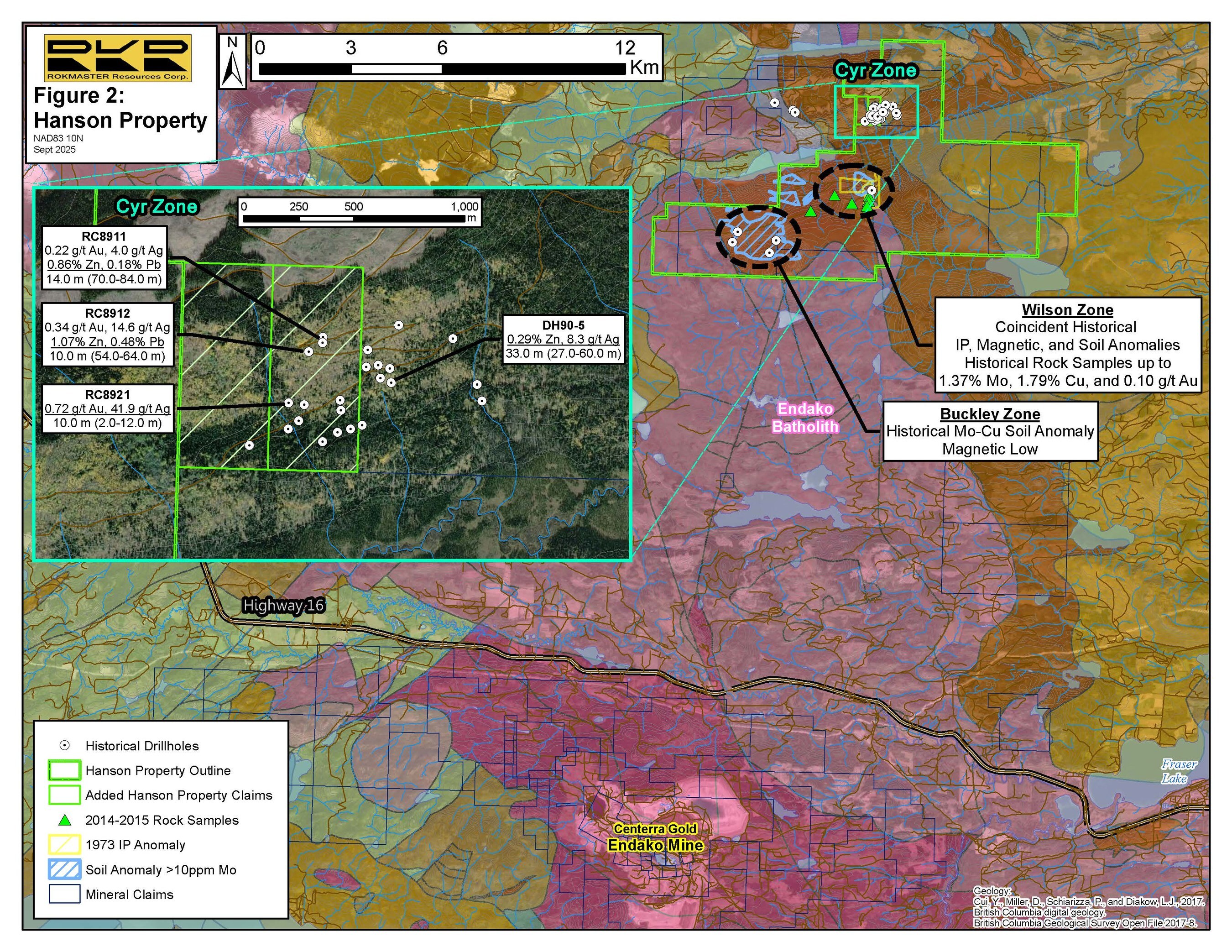 Figure 2: Hanson Project (CNW Group/Rokmaster Resources Corp.)