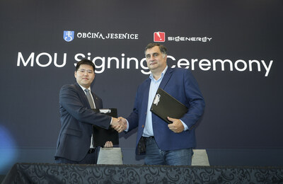 Peter Bohinec, Mayor of Jesenice, signed a MOU with Sigenergy. Peter Bohinec, Mayor of Jesenice, signed a MOU with Sigenergy.