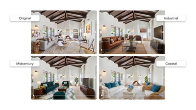 Zillow's Virtual Staging styles include modern, Scandinavian, industrial, midcentury, luxury, coastal and farmhouse.