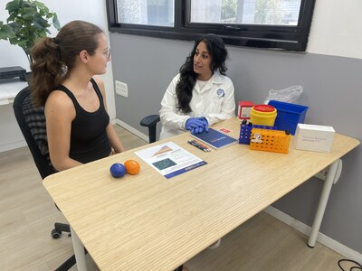 A patient waits for the BrightKaire test.