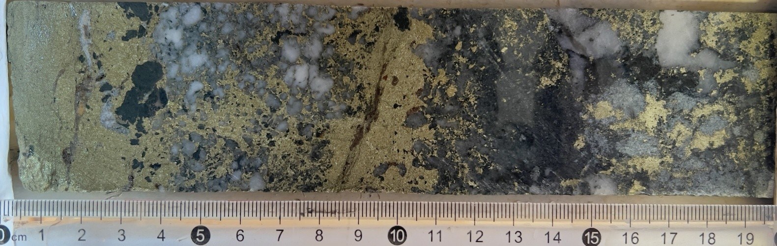 Figure 5: Cu-Ni mineralization in drill hole DDH2516T005 (83.30m depth). (CNW Group/Bravo Mining Corp.) Figure 5: Cu-Ni mineralization in drill hole DDH2516T005 (83.30m depth). (CNW Group/Bravo Mining Corp.)