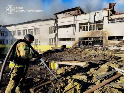 Just weeks before the start of the academic year, the Vasylkivka Support Lyceum No. 1 school in Ukraine was hit by a missile on 19 August at 5:00 am. The school receives financial support through the ECW Multi-Year Resilience Programme in Ukraine. Fortunately, no casualties were registered in the attack. But the school, which provides education to 685 students, sustained significant damage. Just weeks before the start of the academic year, the Vasylkivka Support Lyceum No. 1 school in Ukraine was hit by a missile on 19 August at 5:00 am. The school receives financial support through the ECW Multi-Year Resilience Programme in Ukraine. Fortunately, no casualties were registered in the attack. But the school, which provides education to 685 students, sustained significant damage.